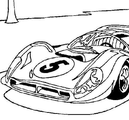 Car number coloring page