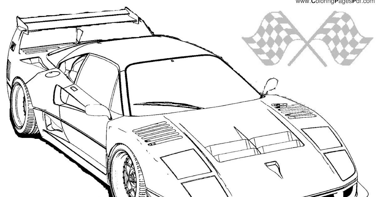 Race car coloring pages pdf rcoloringpagespdf