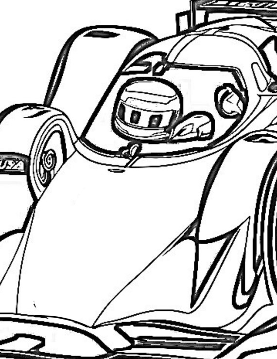 Printable sports racing cars coloring pages for kids size