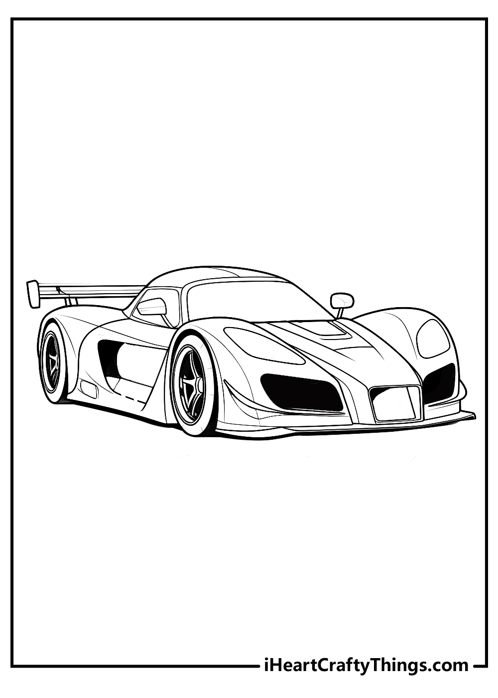 Race car coloring pages free printables
