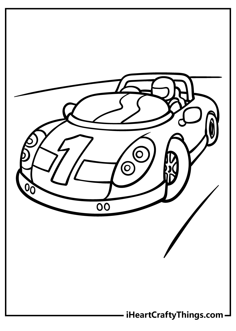 Race car coloring pages free printables