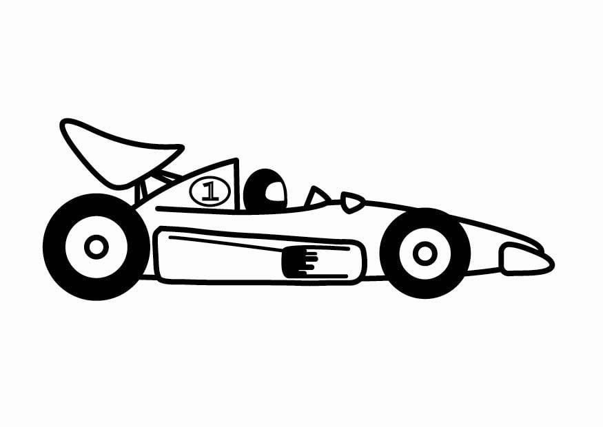 Coloring page f racing car