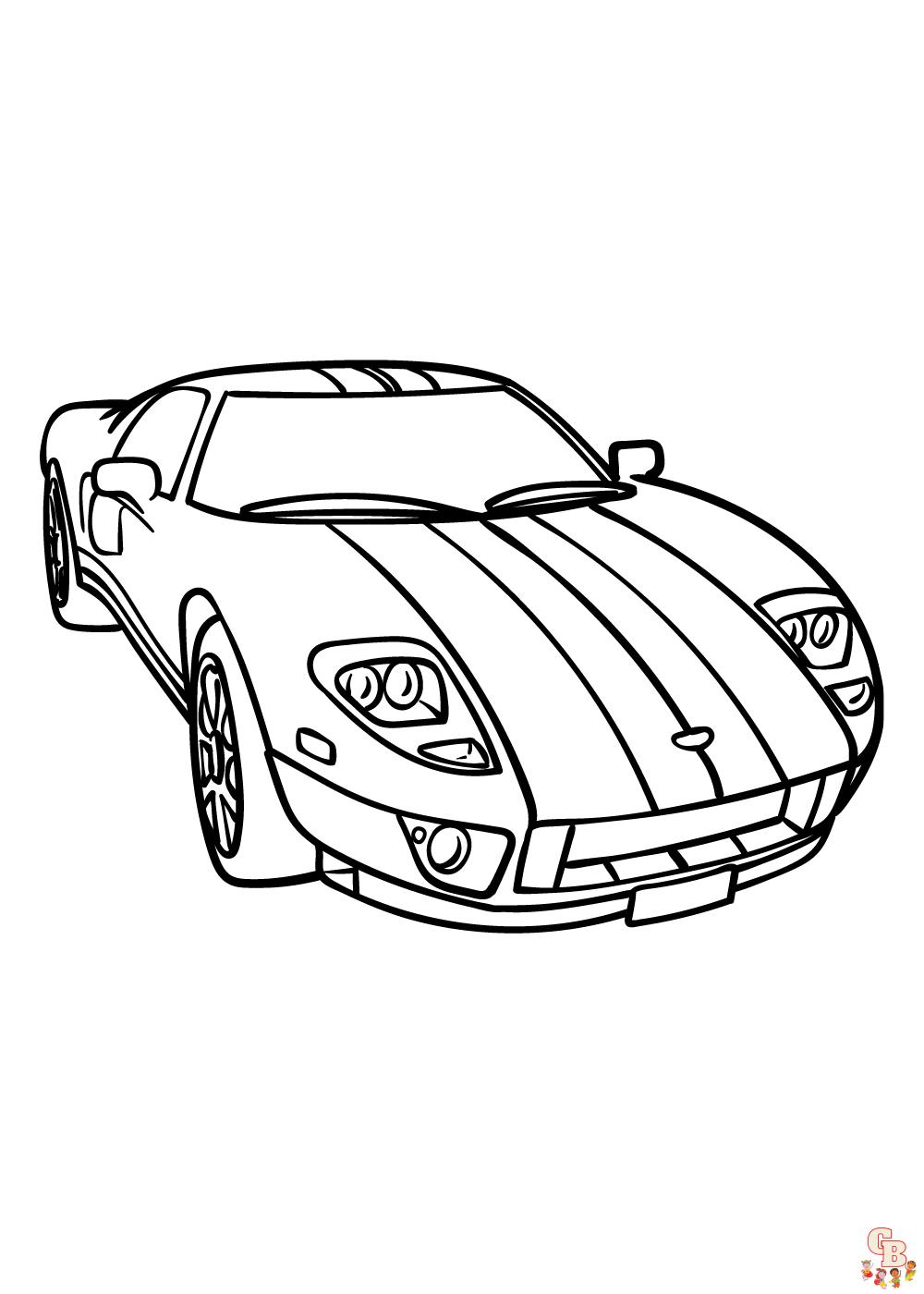 Race car coloring pages