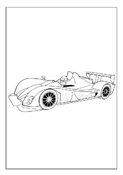 Printable race cars coloring pages