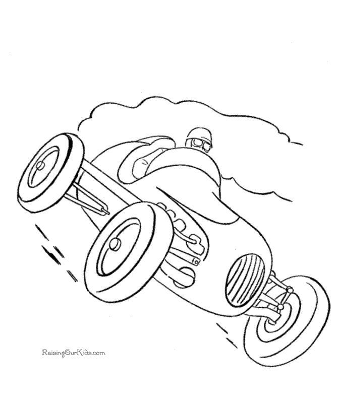 Car coloring page race car
