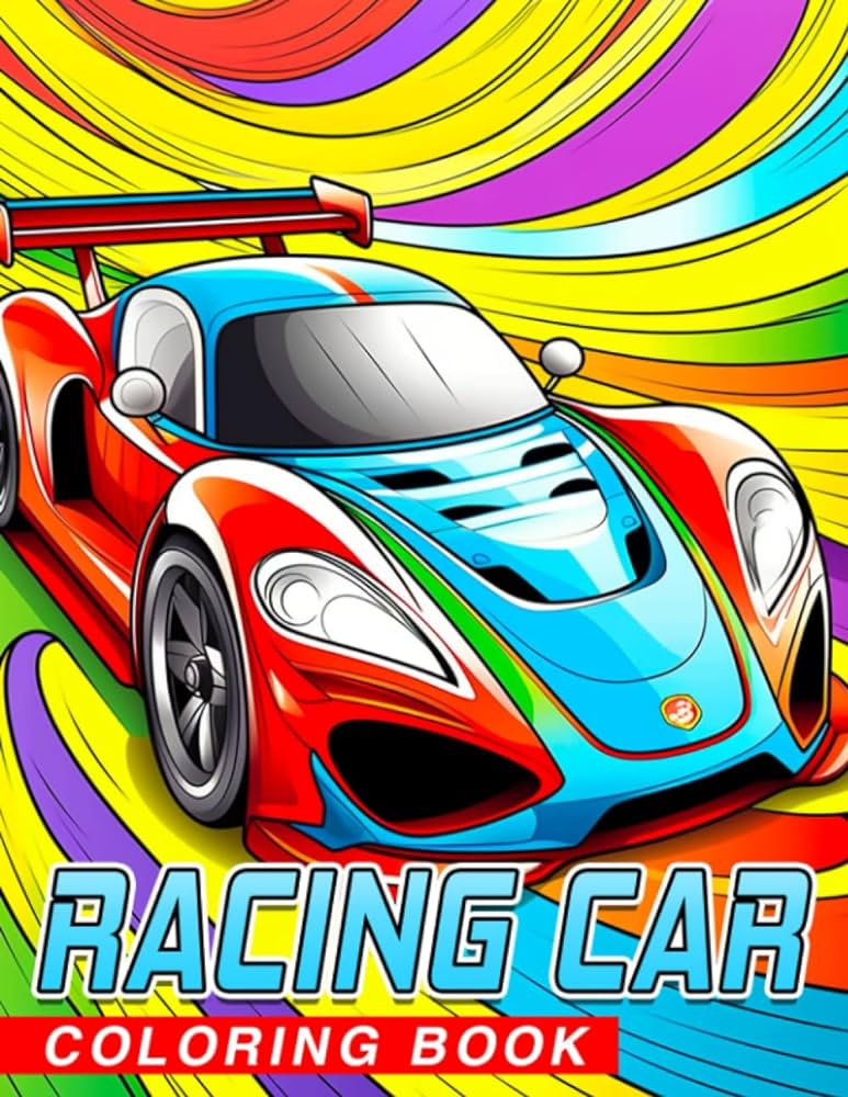 Racing r coloring book stunning illustrations of racing rs for kids and automotive enthusiasts in cool coloring pages oquinn flora books