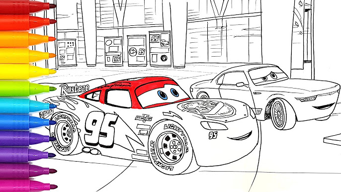 Race cars coloring pages