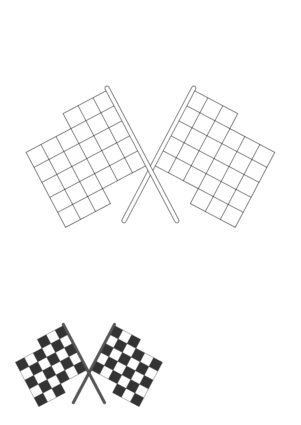 Free checkered flag coloring page s examples