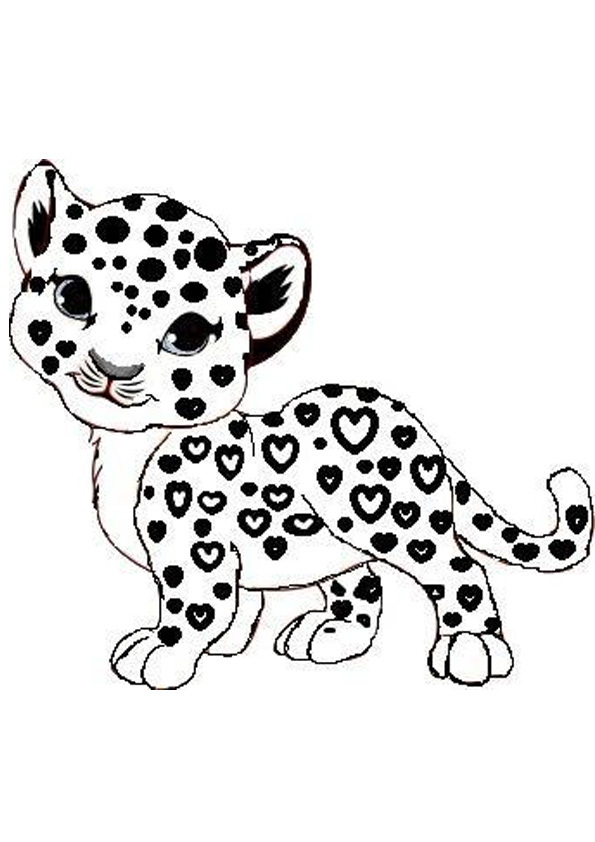 Coloring pages printable baby leopard coloring pages