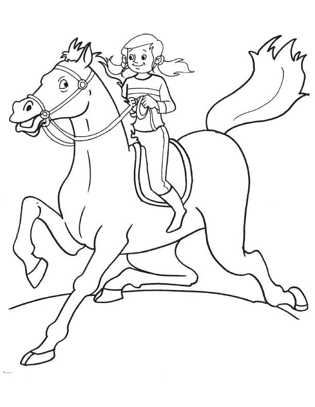 Girl participating horse race coloring page download free girl participating horse race coloring page for kids best coloring pages