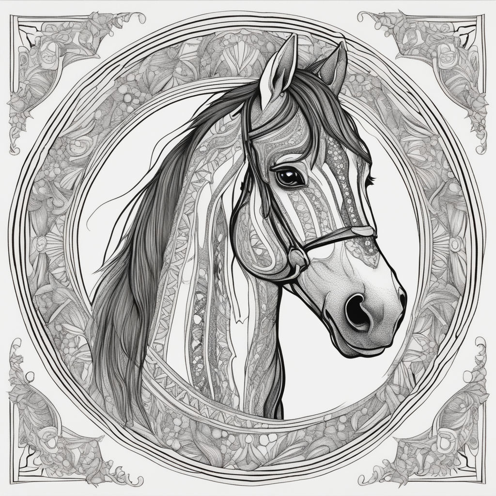 A whimsical standardbred race horse with a ical twist