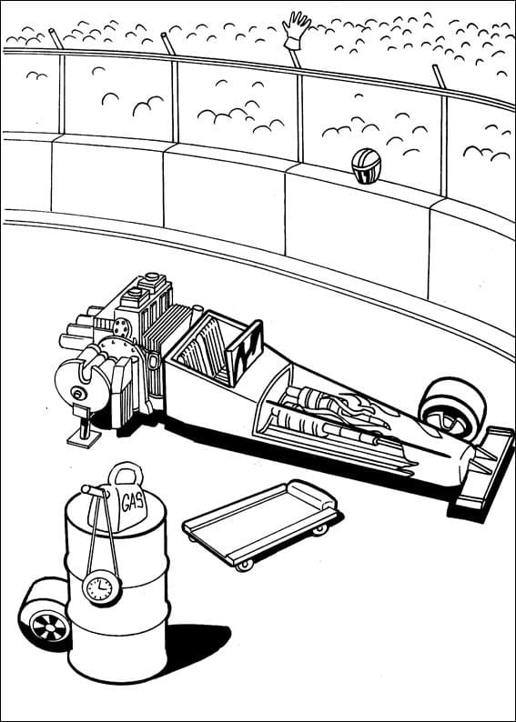 Race car hot wheels coloring page