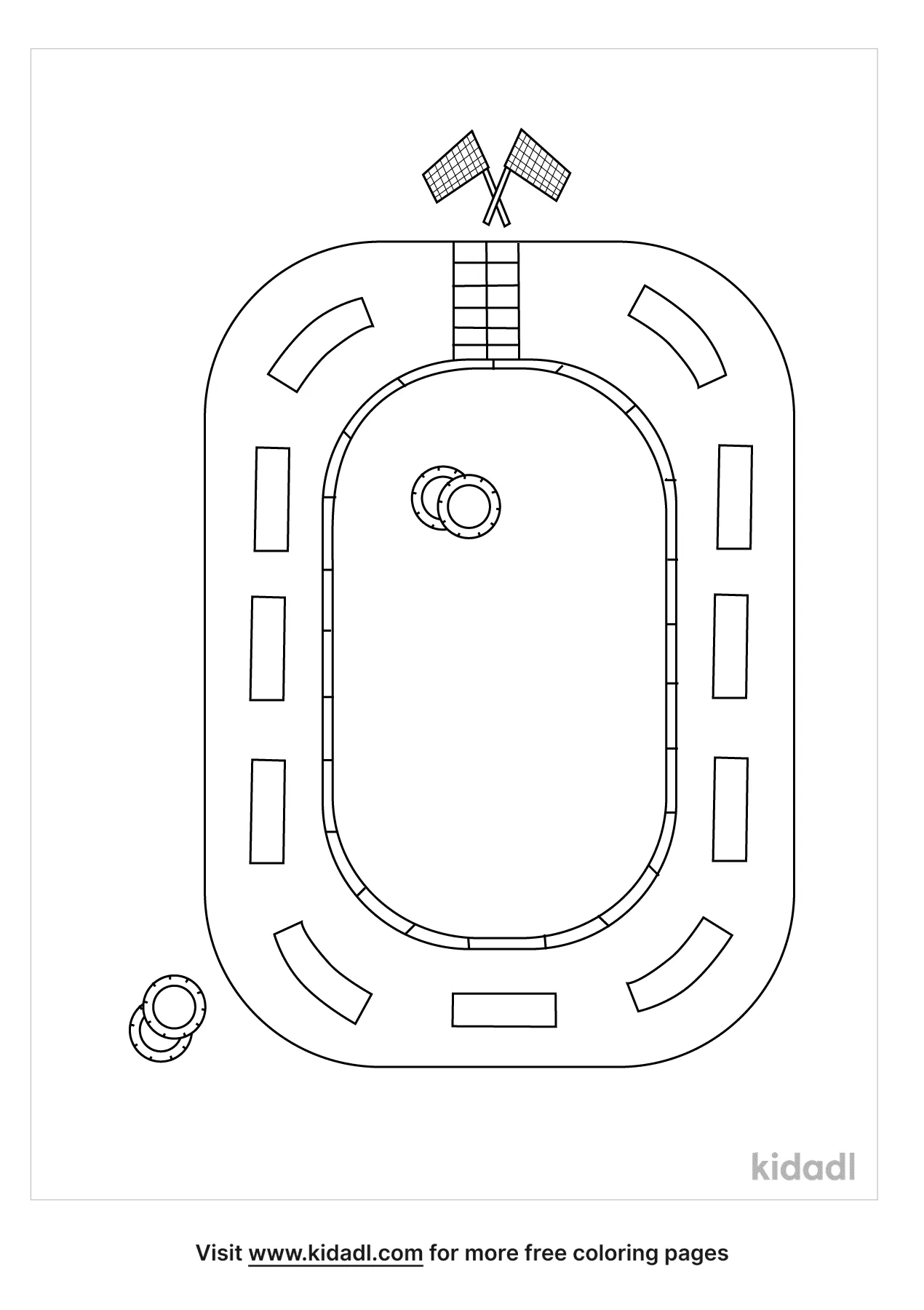 Free race track coloring page coloring page printables