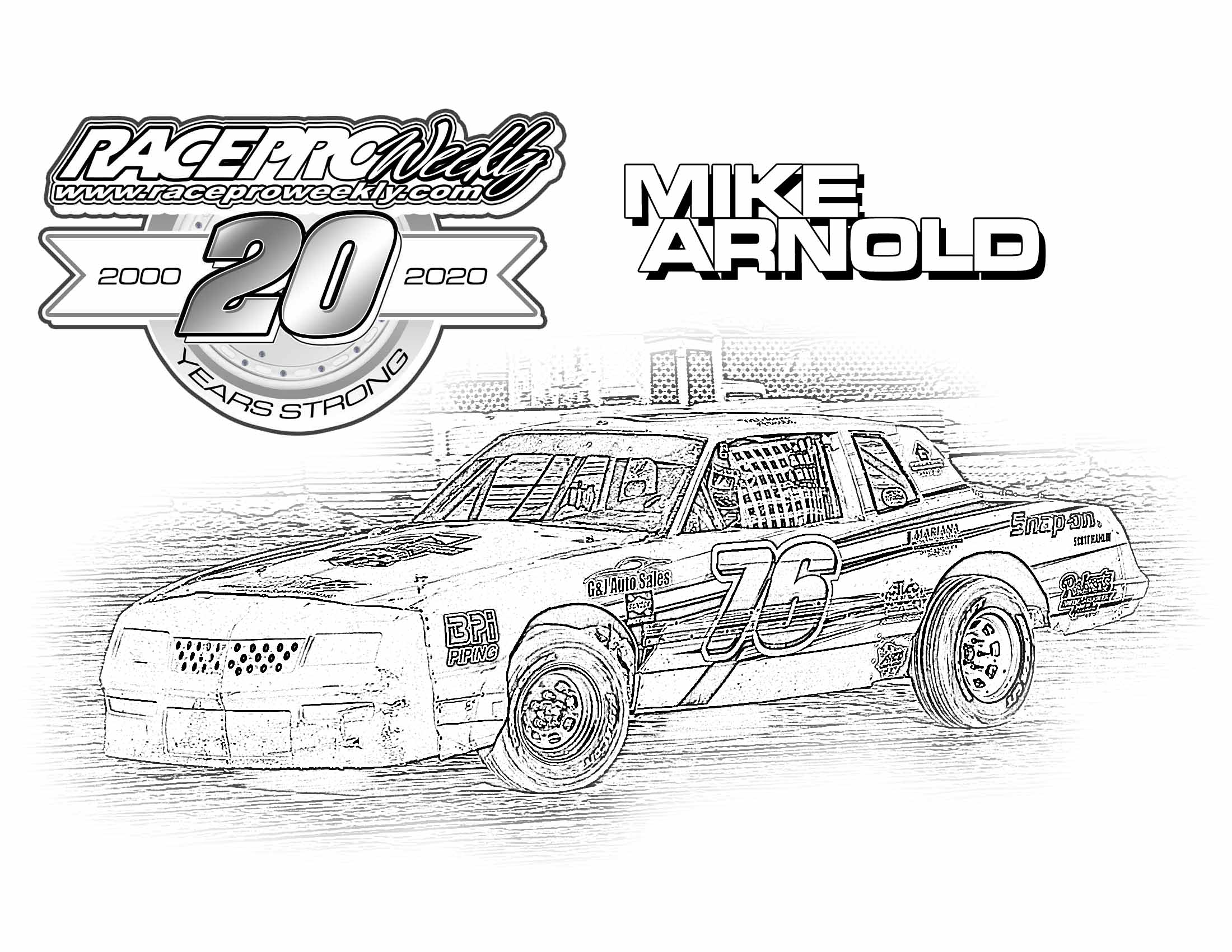 Fan zone coloring pages â race pro weekly