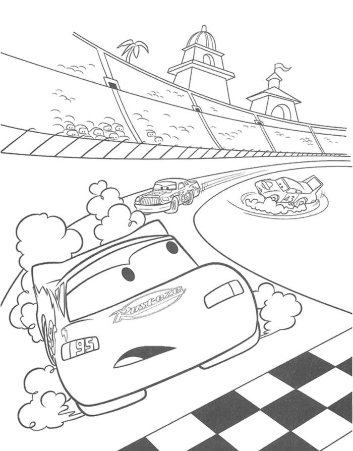 Race car track coloring pages
