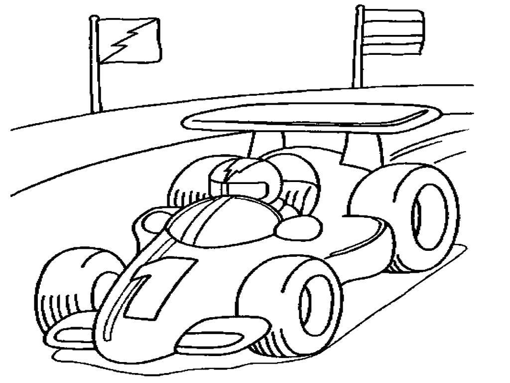 Online coloring pages coloring page race car machine download print coloring page