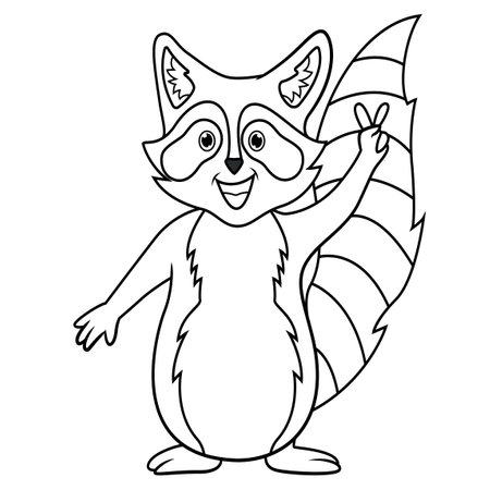Racoon coloring page cliparts stock vector and royalty free racoon coloring page illustrations