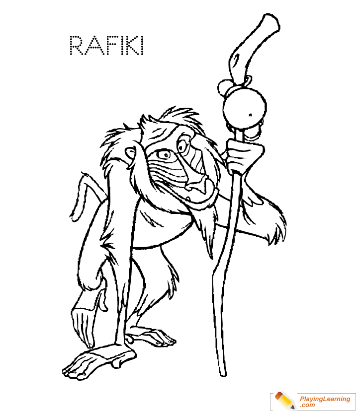 The lion king rafiki coloring page free the lion king rafiki coloring page