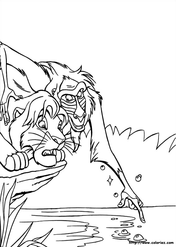 Rafiki the wise old man coloring page lion king