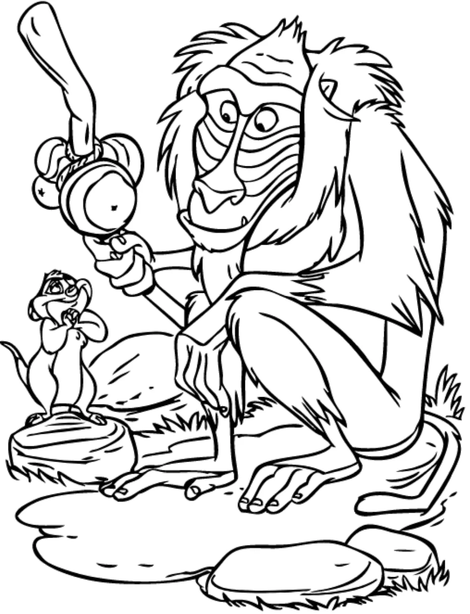 Rafiki coloring pages