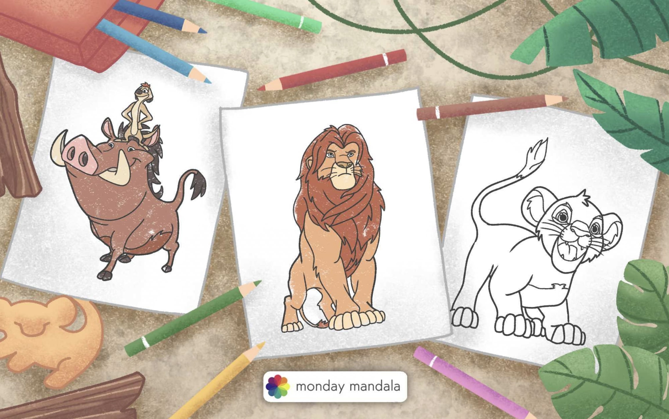 Lion king coloring pages free pdf printables