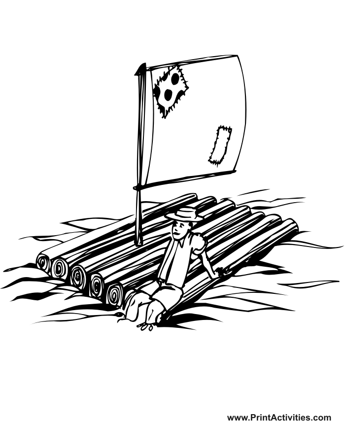 Boat coloring page raft coloring pages color rafting