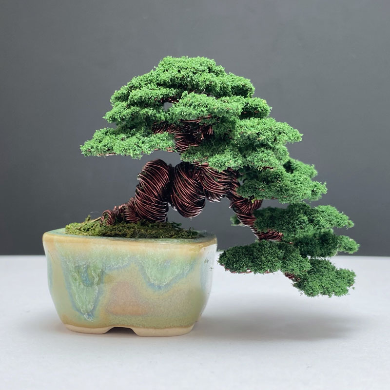 Wire bonsai sculptures