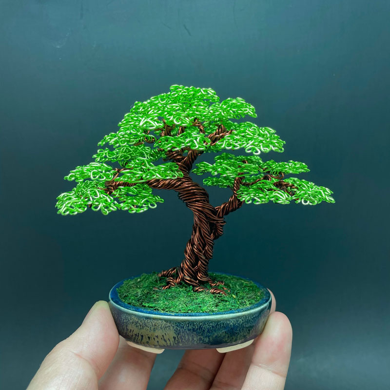 Wire bonsai sculptures