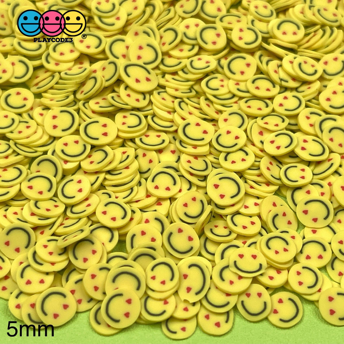 Smiling face with heart shaped eyes emoji fake sprinkles decoden jimmies