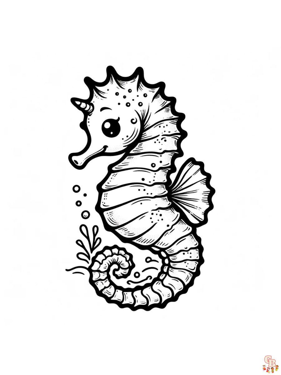 Seahorse coloring pages