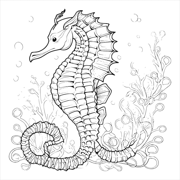 Premium vector boy riding on sleigh coloring page for kids