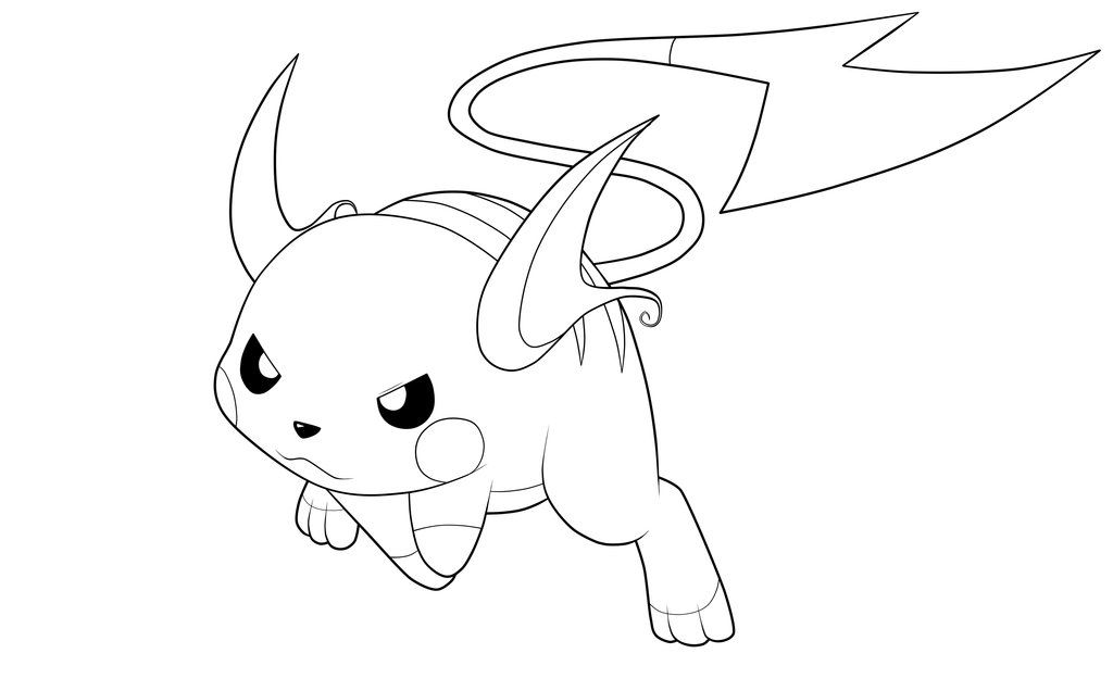 Raichu lineart by moxied on deviantart pokemon coloring pages pokemon coloring horse coloring pages