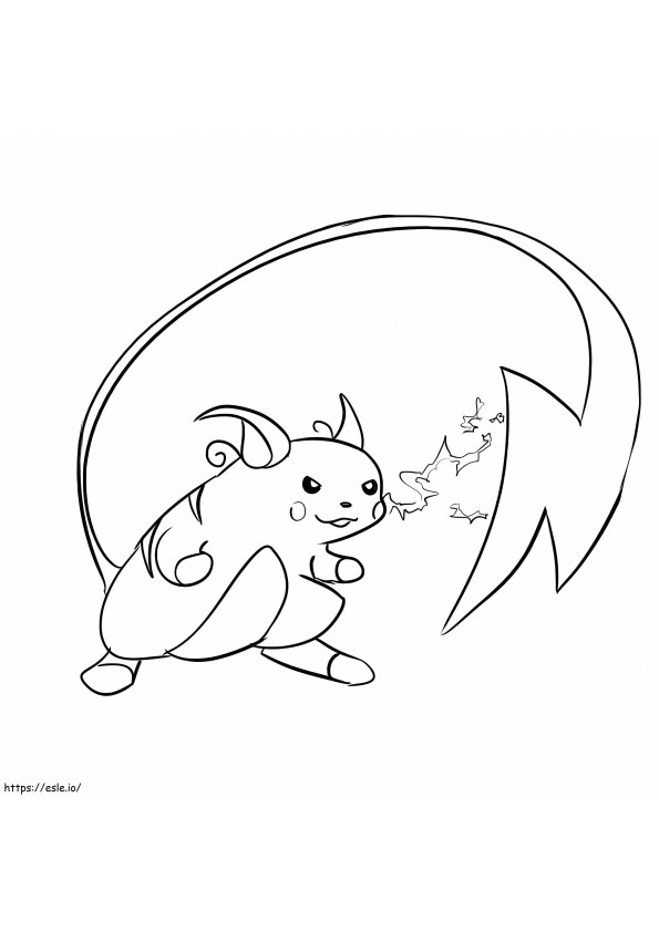 Pokemon raichu coloring page