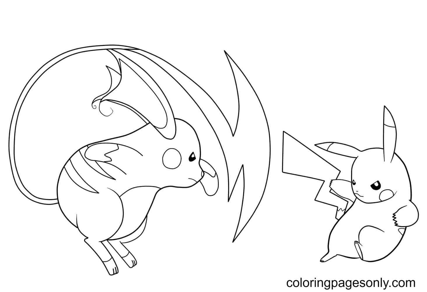 Pikachu coloring pages printable for free download