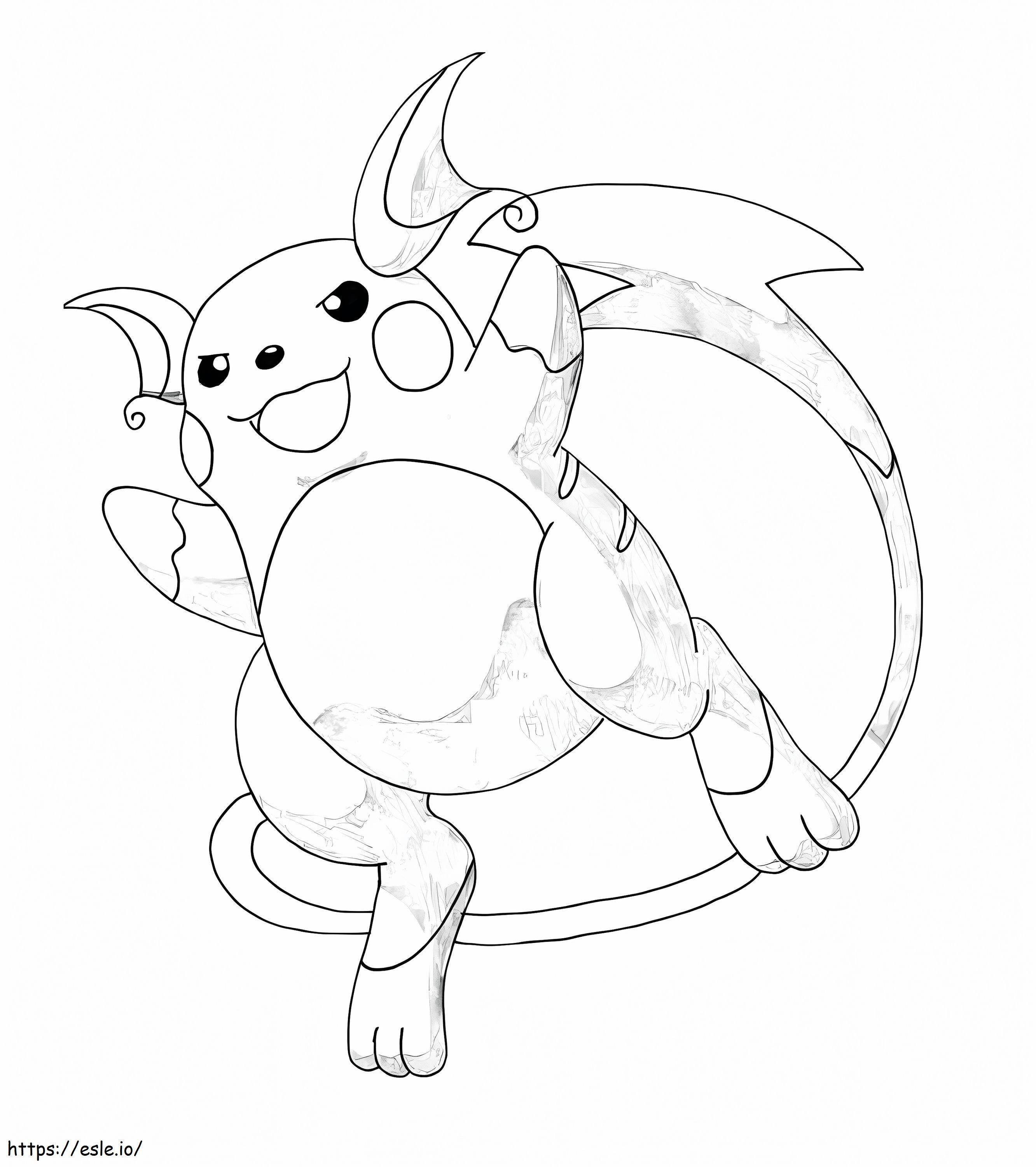 Precus pokemon raichu coloring page