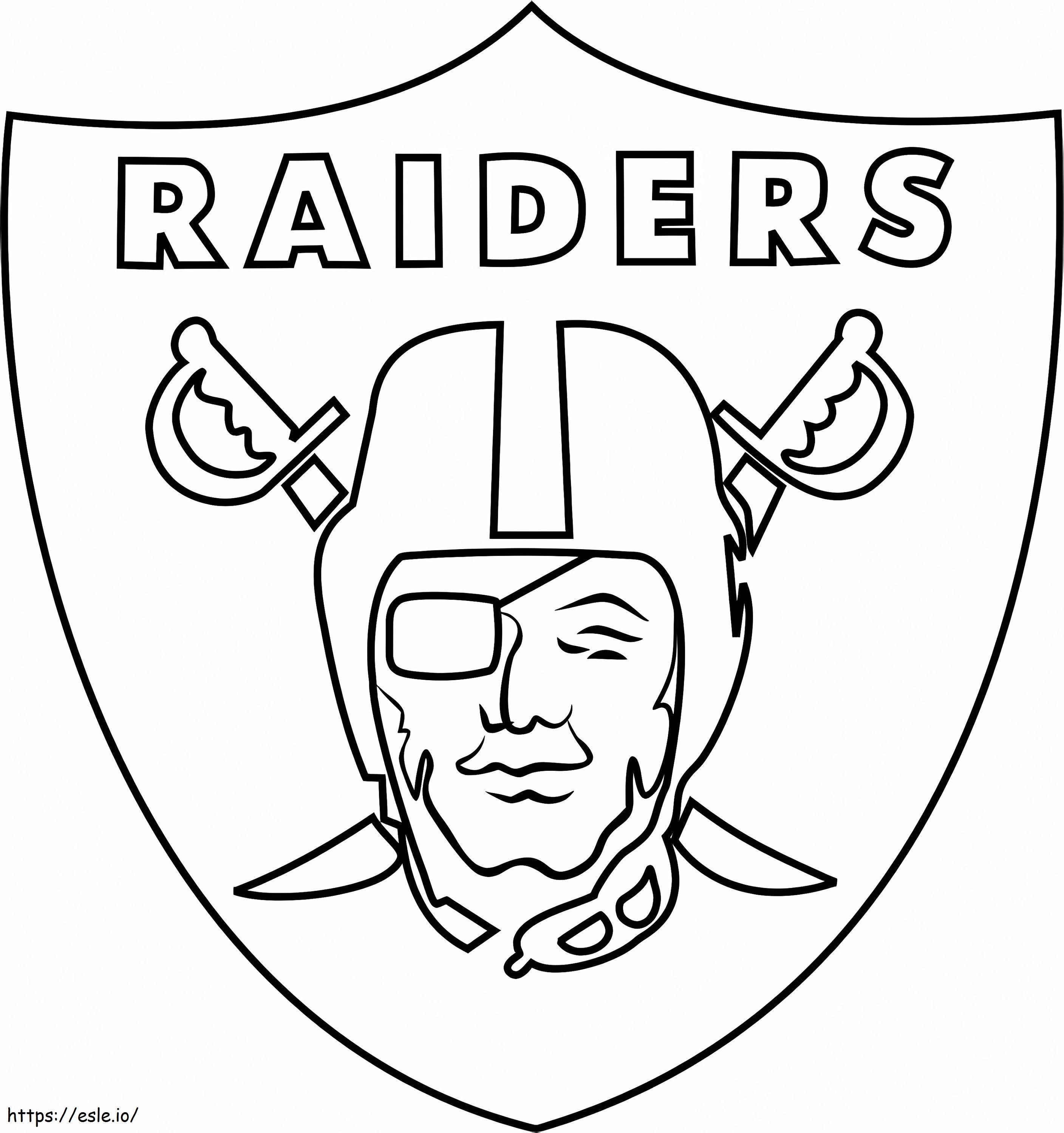 Oakland raiders logo coloring page