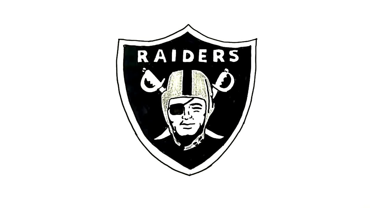 How to draw the oakland raiders logo
