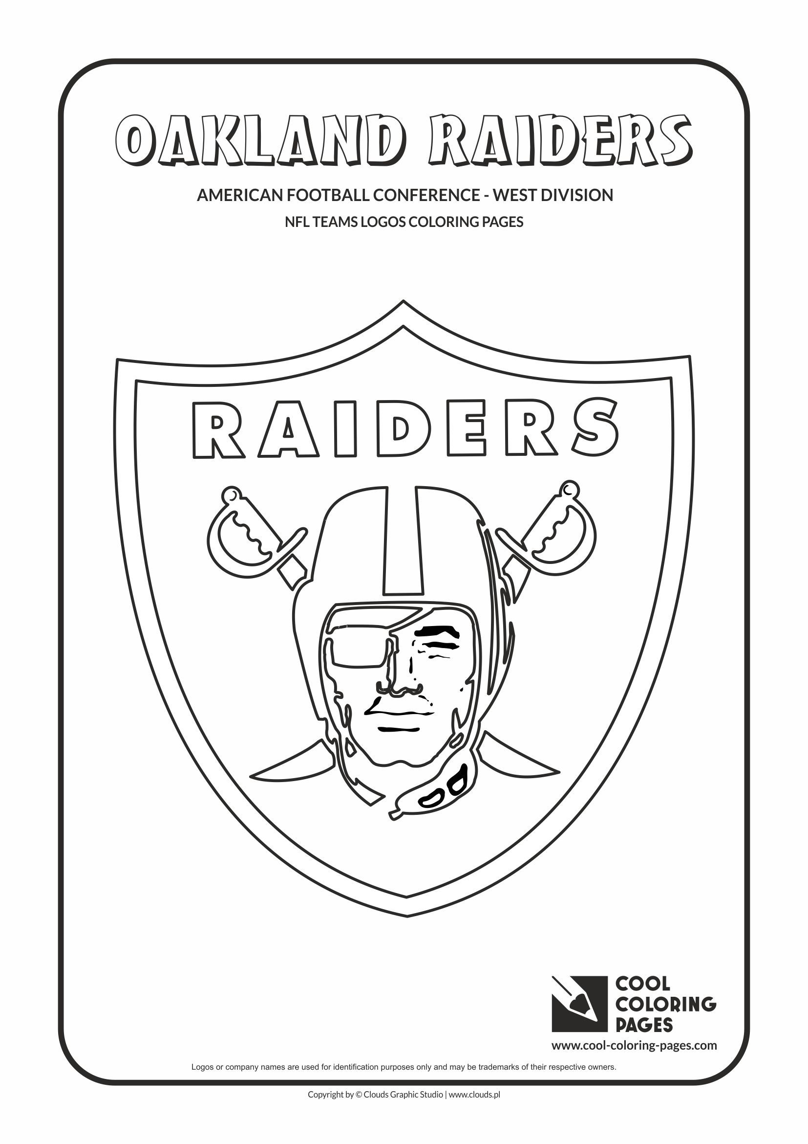 Oakland raiders nfl logo coloring pages