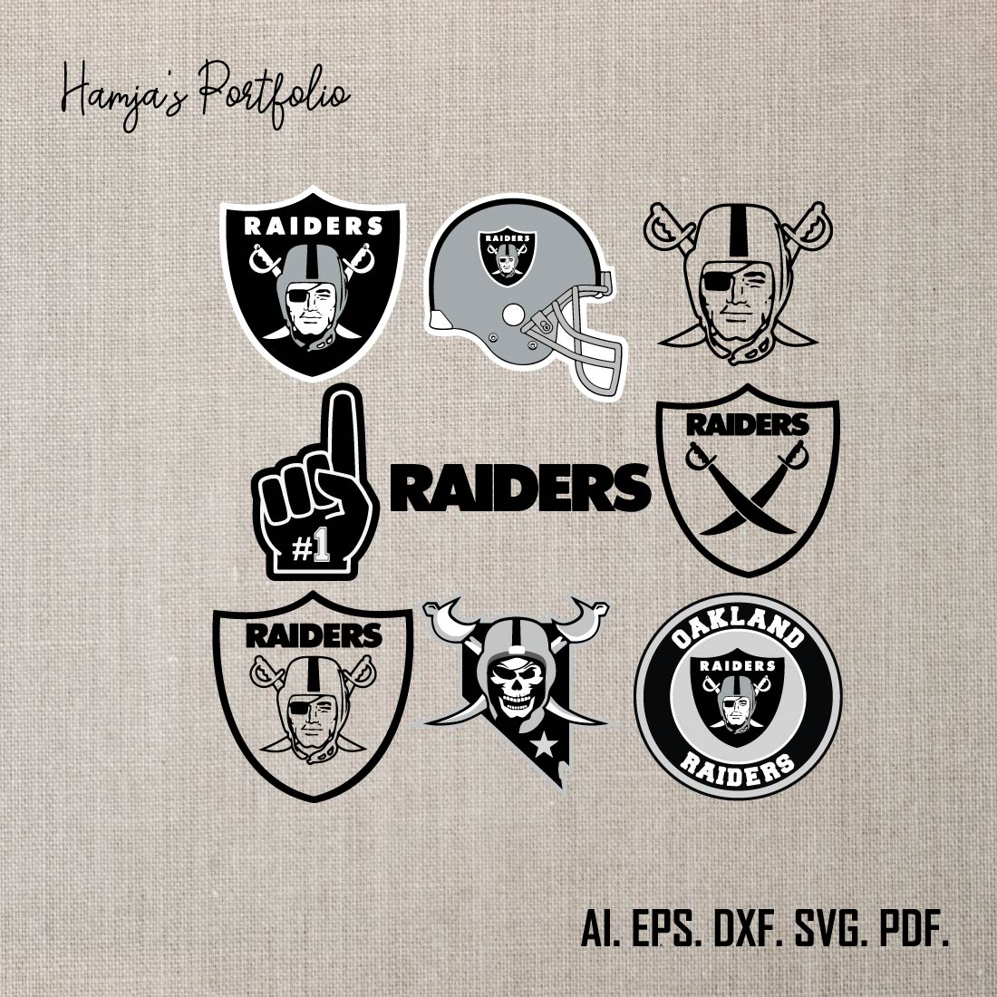 Las vegas raiderrs football svg ll oakland raiders svg ll sport vector logo set