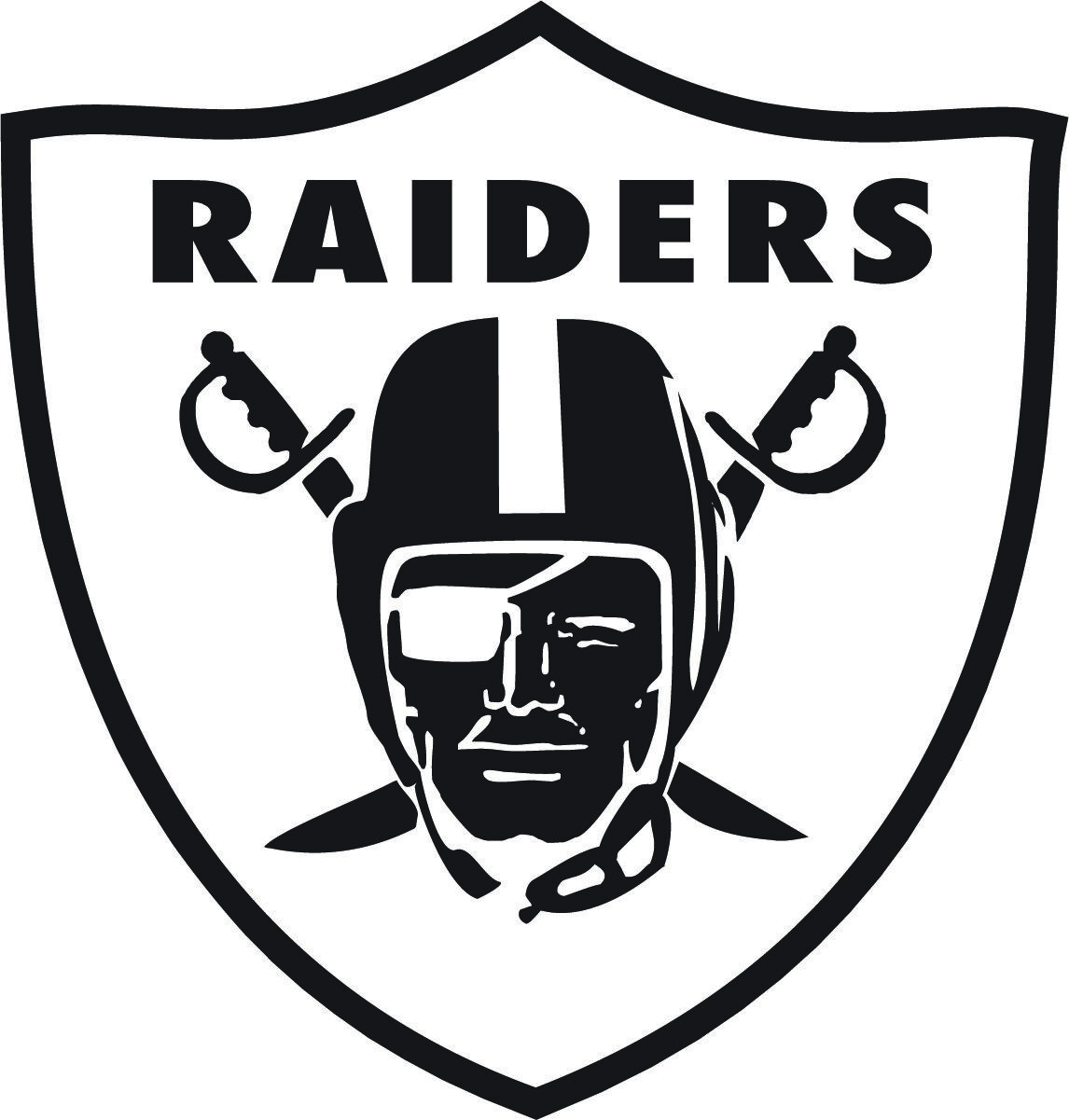 Las vegasoakland raiders vinyl del sticker sizes