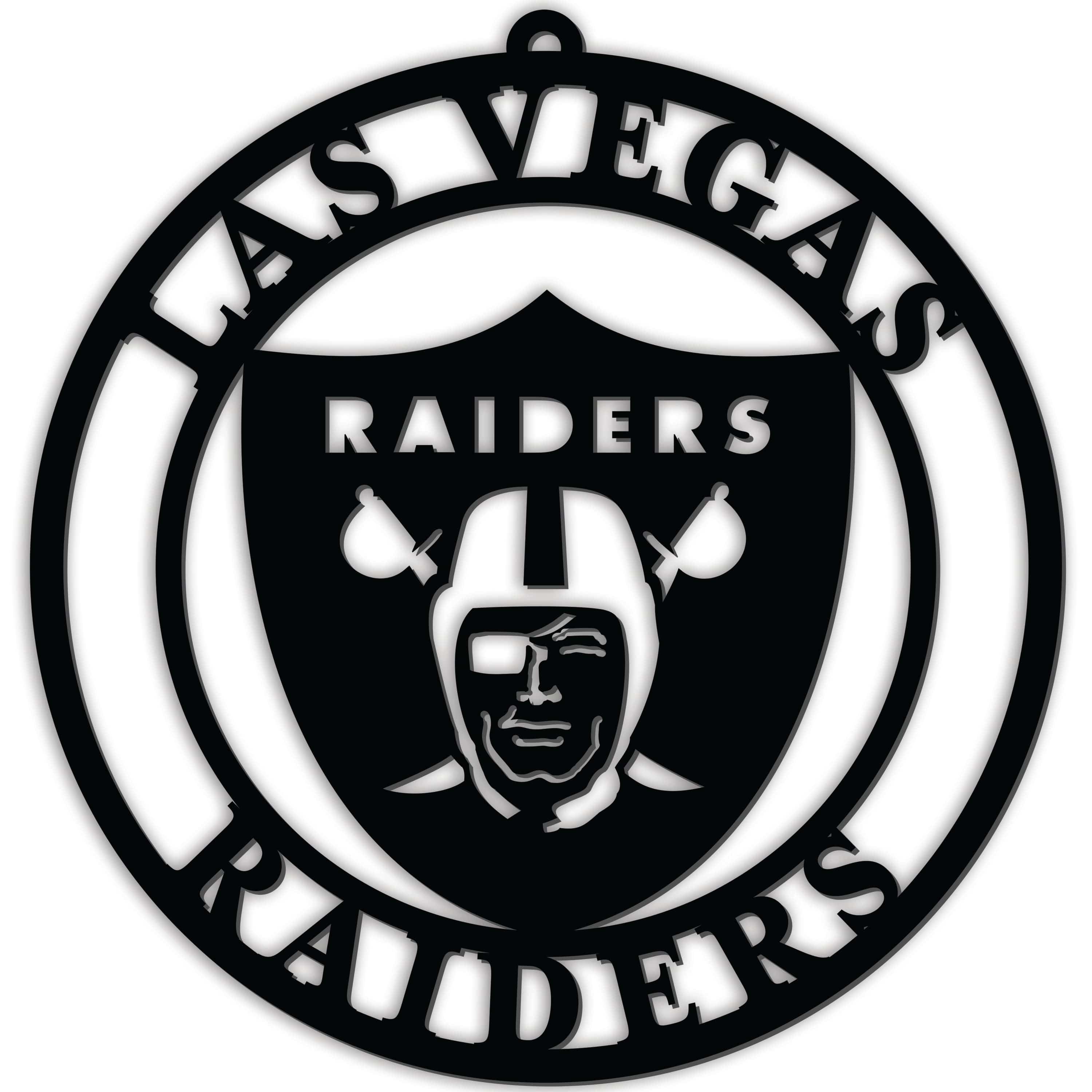Las vegas raiders silhouette logo cutout circle â fan creations ga