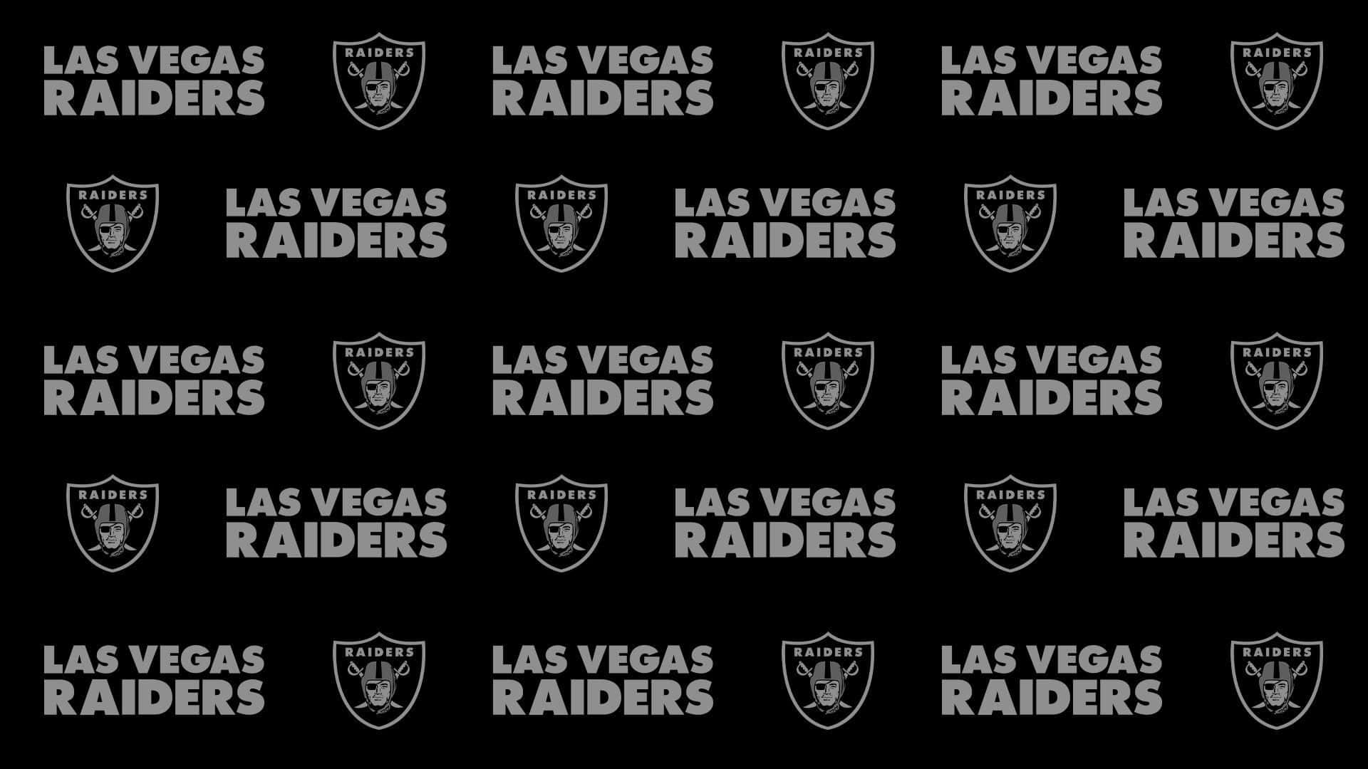 Download las vegas raiders logo and wordmark pattern wallpaper