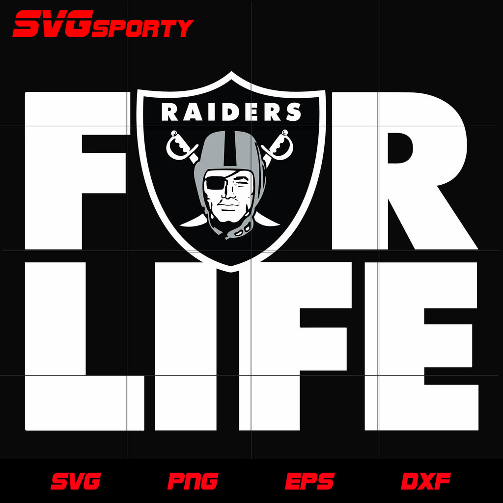 Las vegas raiders for life svg nfl svg eps dxf png digital file â svg sporty