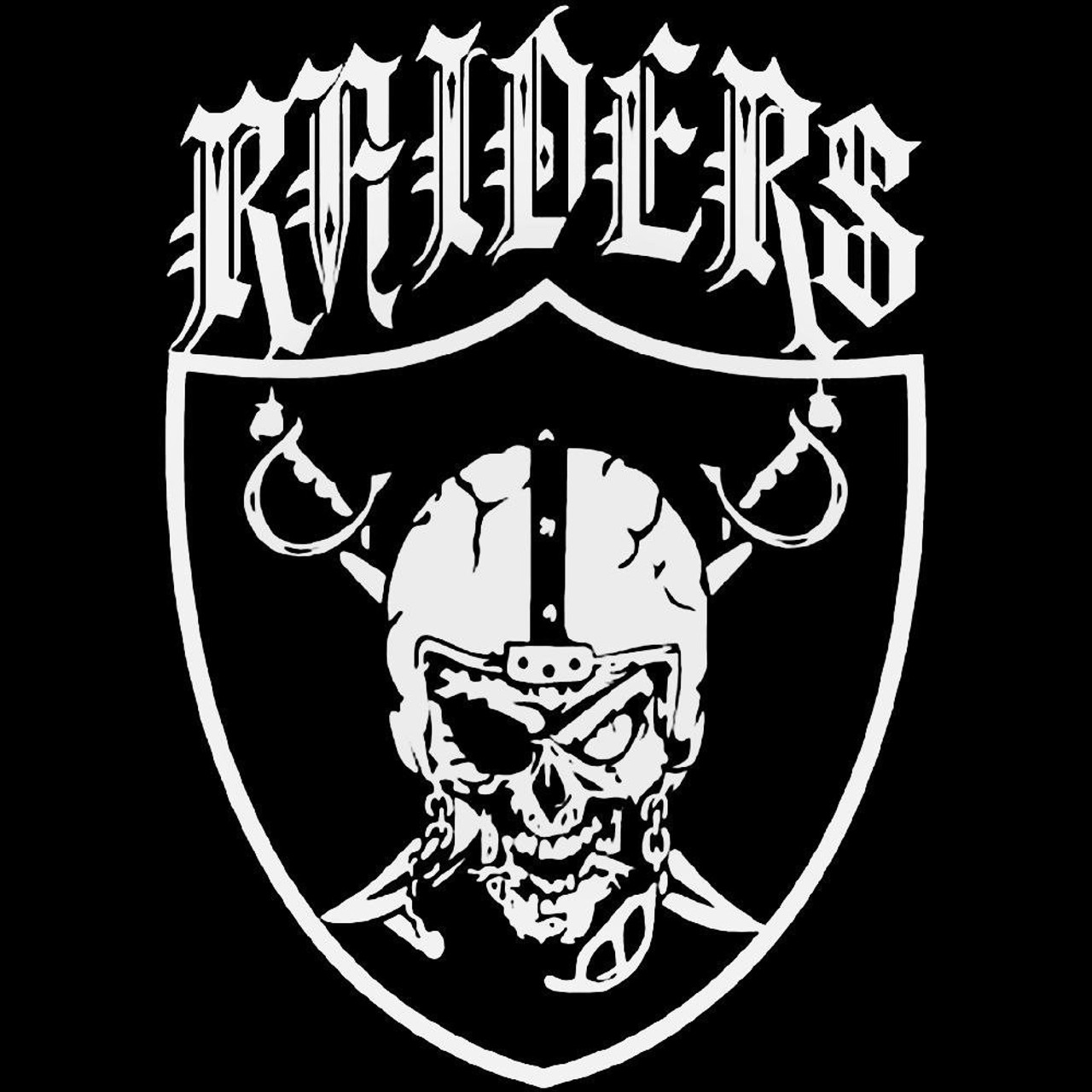 Raiders skull nfl decal sticker