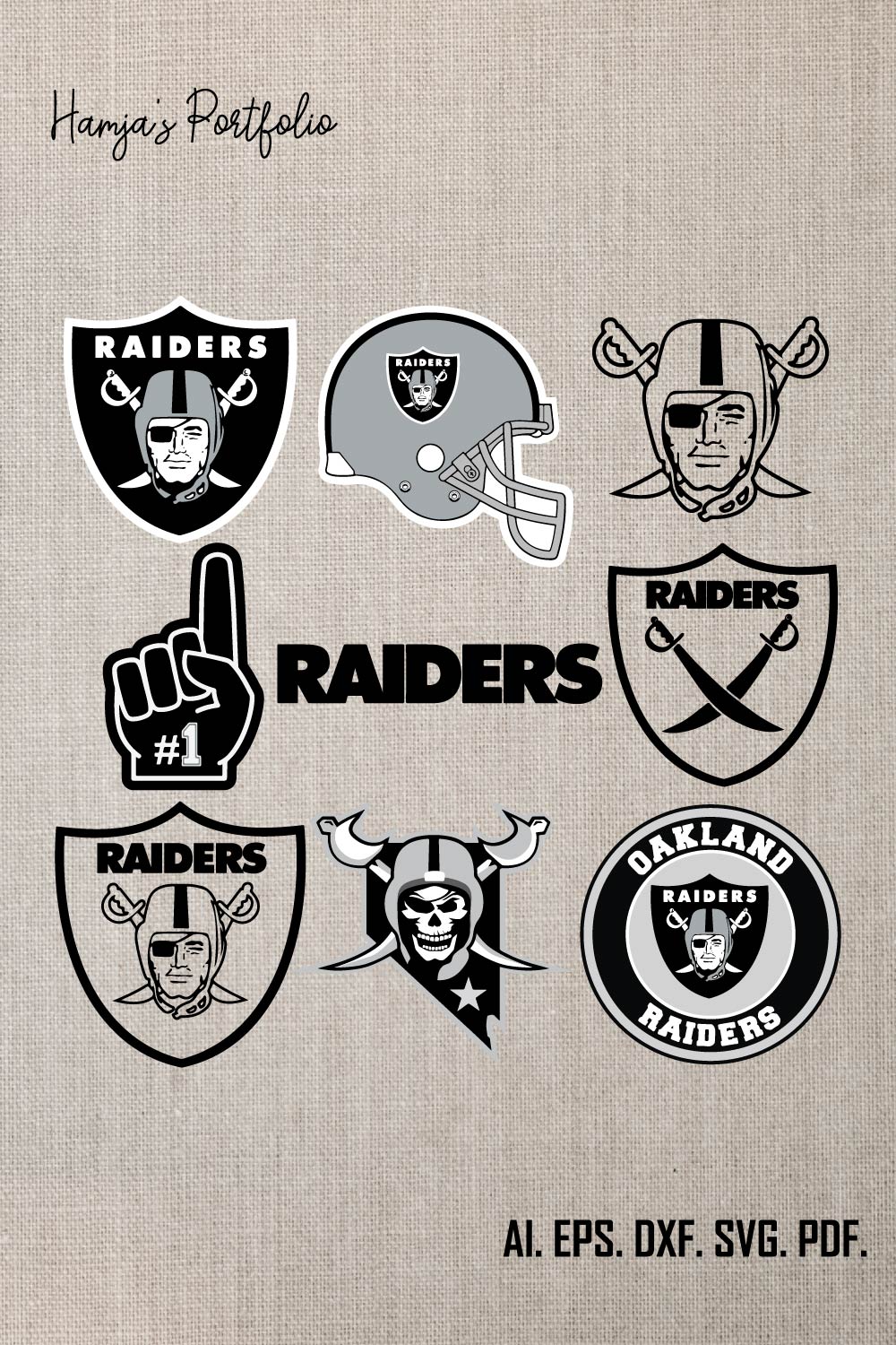 Las vegas raiderrs football svg ll oakland raiders svg ll sport vector logo set