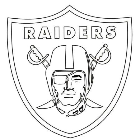 Oakland raiders from nfl coloring sheet football coloring pages oakland raiders logo sports coloring pages