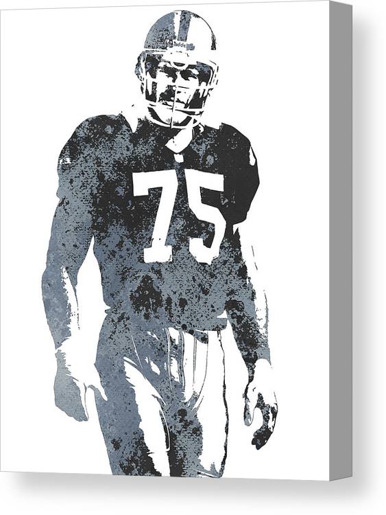 Howie long las vegas raiders pixel art canvas print canvas art by joe hamilton