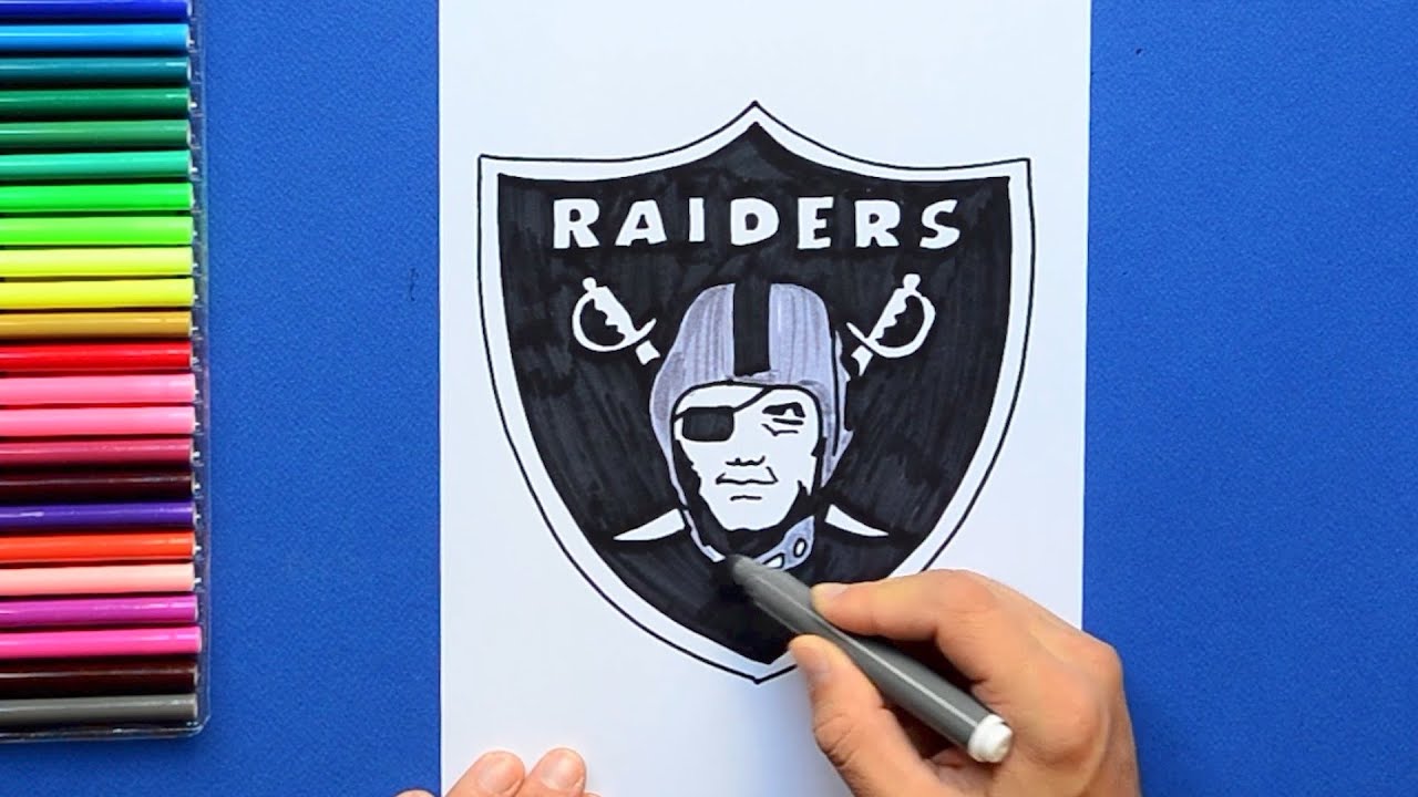 How to draw las vegas raiders logo nfl tea