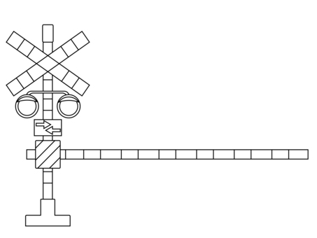 Railway crossing vectors clipart illustrations for free download