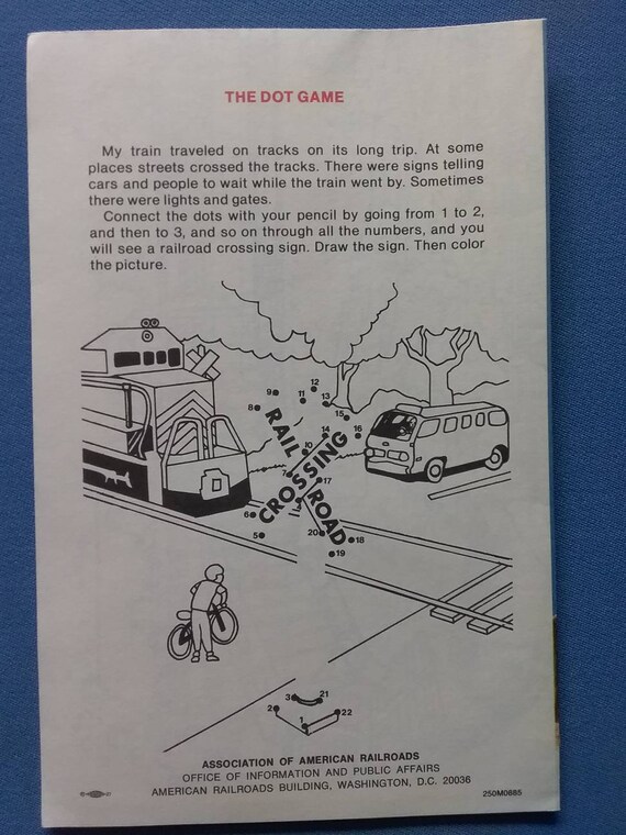 Railroad puzzle and coloring book